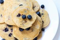 Fluffy Whole Wheat Blueberry Pancake Recipe
