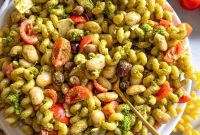 Pesto Pasta Salad with Marinated Butter Beans Recipe