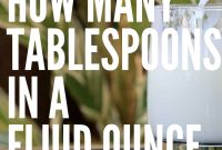 How Many Tablespoons Are in a Fluid Ounce