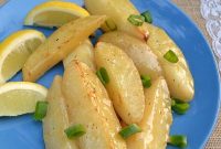 Sticky Lemon-Glazed Roasted Potatoes