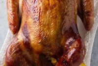 Brown Sugar Bourbon Brined Smoked Turkey on a Traeger