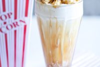 Vanilla Milkshake with Cracker Jack Caramel Popcorn