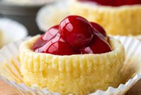 Mini Cherry Cheesecakes with Graham Cracker Crust