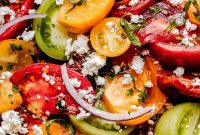 Heirloom Tomato Salad with Basil Vinaigrette