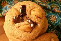 Salted Chocolate Butterscotch Toffee Pudding Cookies with Cashews