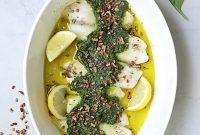 Oven-Baked Tilapia with Spinach Pecan Pesto Recipe