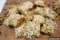 Homemade Pistachio Snack Squares Recipe