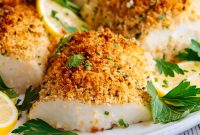 Parmesan Baked Cod with Garlic and Lemon