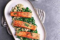 Crispy Pan-Seared Salmon with Spinach and Fennel Recipe