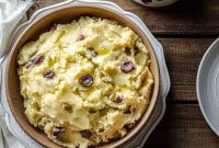Olive Oil Mashed Potatoes with Mediterranean Olives