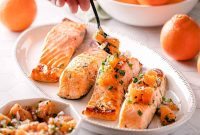 Citrus Herb Salmon with Orange and Red Onion Salsa