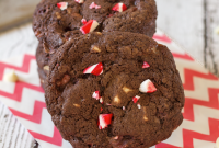 Chocolate Fudge Candy Cane Cookies