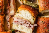 Oven Baked Brown Sugar Ham and Cheese Sliders
