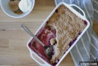 Whole Wheat Blueberry Apple Rhubarb Crisp Recipe