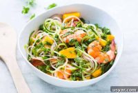 Gluten-Free Shrimp, Cucumber Noodle and Mango Salad