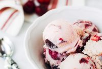 Homemade Rum Cherry Ice Cream