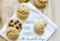 3-Ingredient Pumpkin Cloud Cookie Recipe with Chocolate Chips