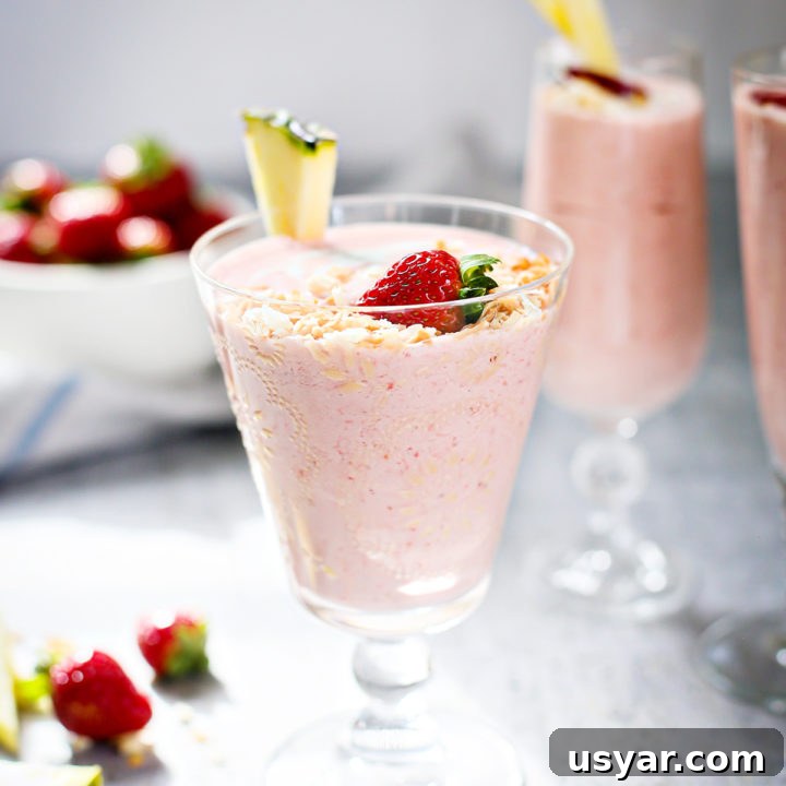 photo of a Strawberry Pineapple Smoothie