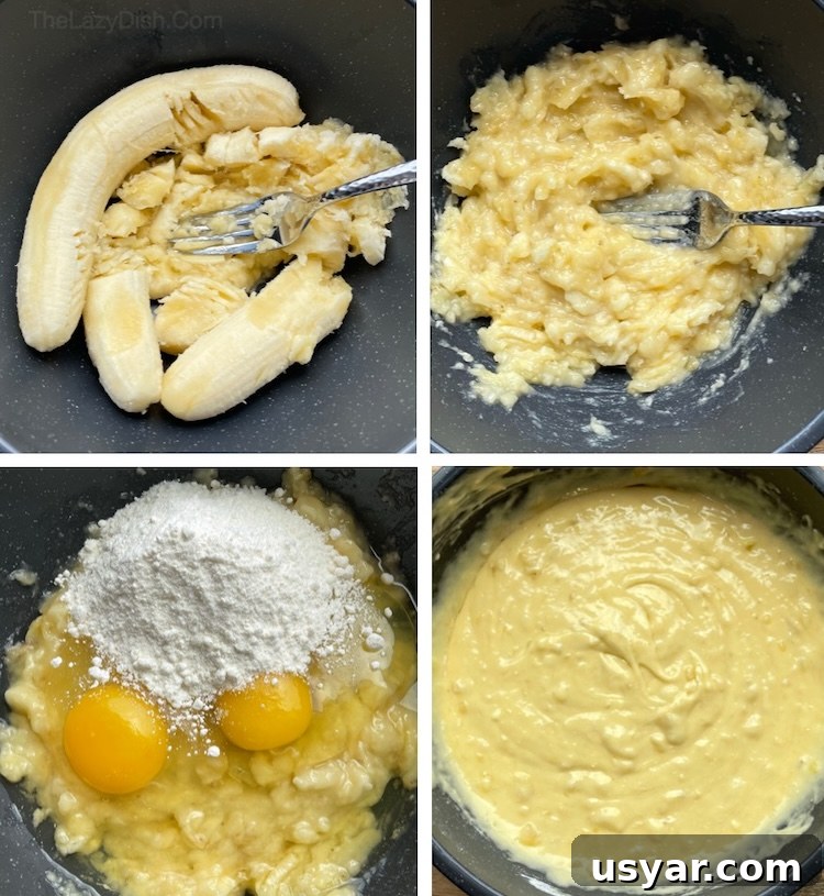 3 Ingredient Cake Mix Banana Bread Recipe 4 Step by step instructions with pictures on how to make banana bread with a box of store bought cake mix.