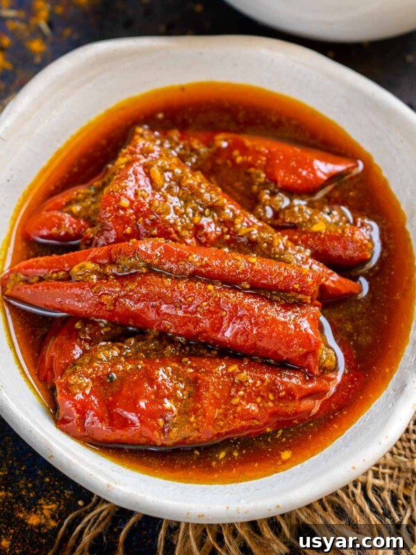 Bharwa Lal Mirch Ka Achar (Stuffed Red Chilli Pickle)