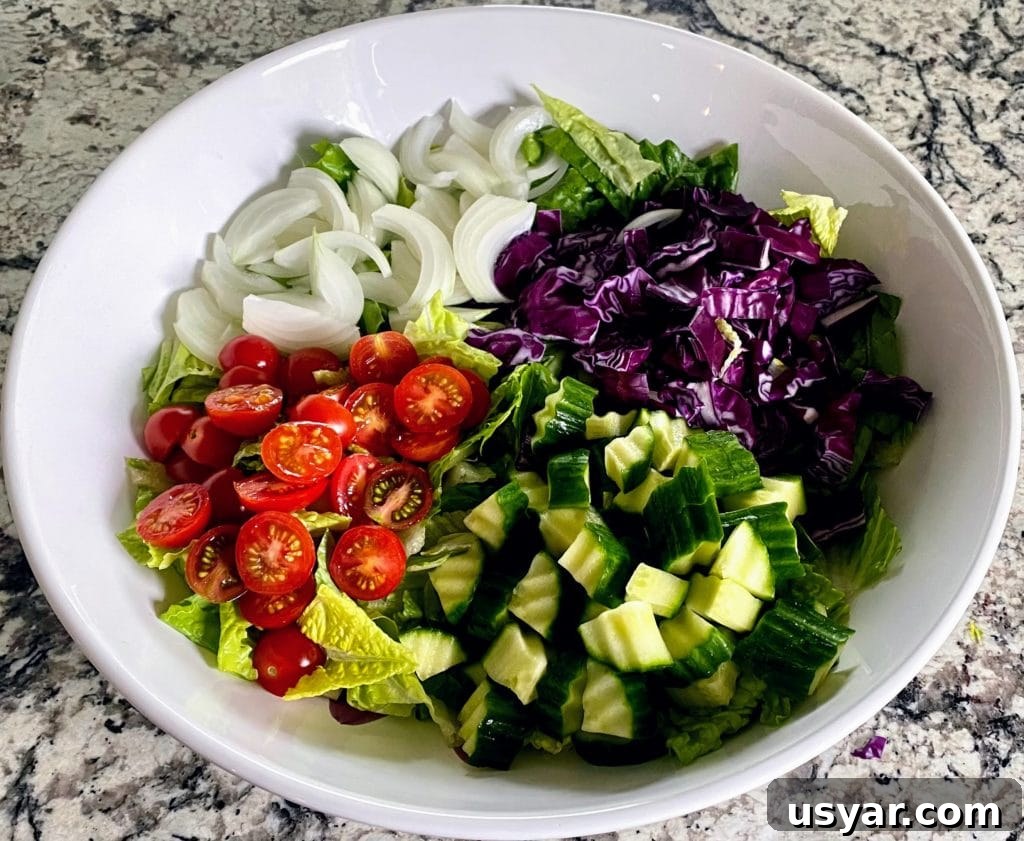 Crisp Fattoush Salad with Tangy Lemon Sumac Dressing 3 Fattoush salad ingredients