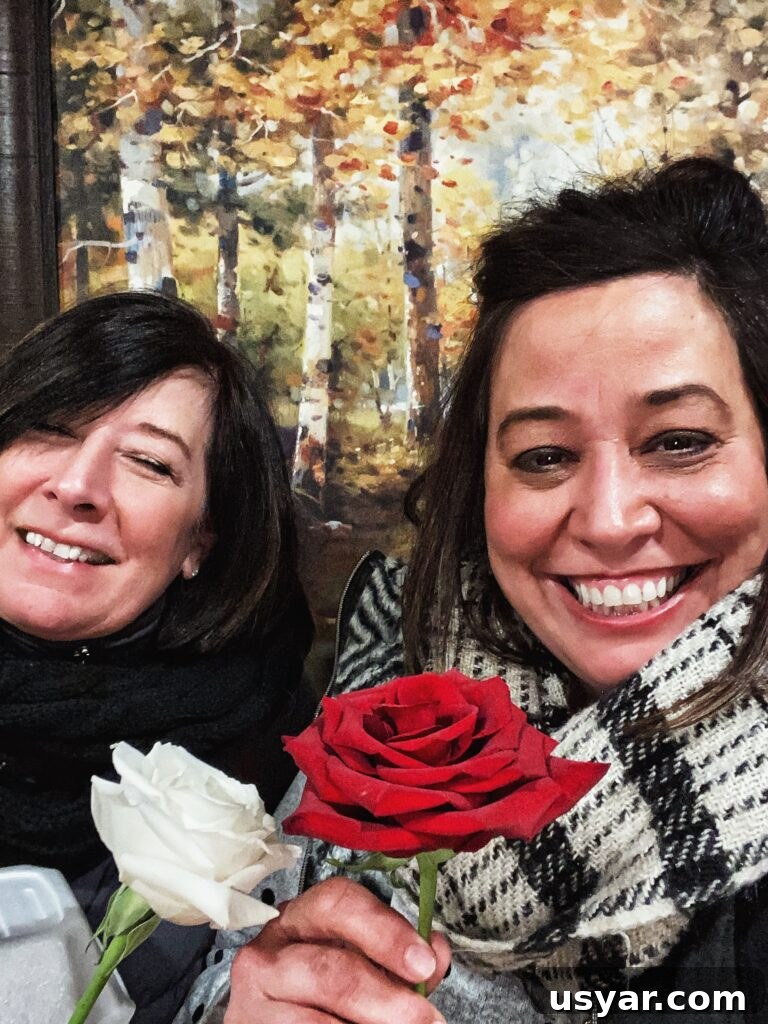 Chef Rene's at The Inn: Seasonal Cuisine in Eagle River, WI 21 My mom and me holding a white and red rose, respectively