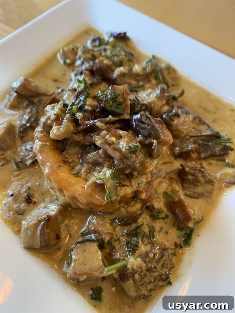 Chef Rene's at The Inn: Seasonal Cuisine in Eagle River, WI 8 A puff pastry topped with mushrooms in sauce