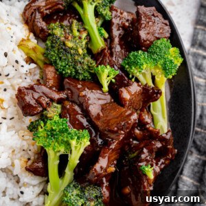 Beef and Broccoli Stir-Fry with Soy-Garlic Sauce 6 Served beef and broccoli
