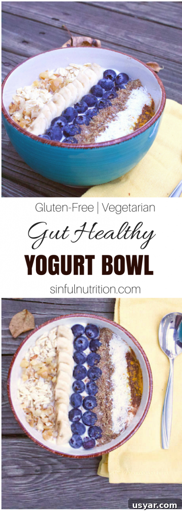 Gut-Friendly Greek Yogurt Bowl with Probiotics 2 A gut-healthy yogurt bowl recipe that makes for a satisfying breakfast or snack