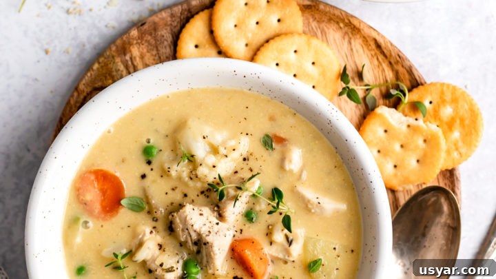Image for Healthy Chicken Pot Pie Soup (whole 30, dairy free)