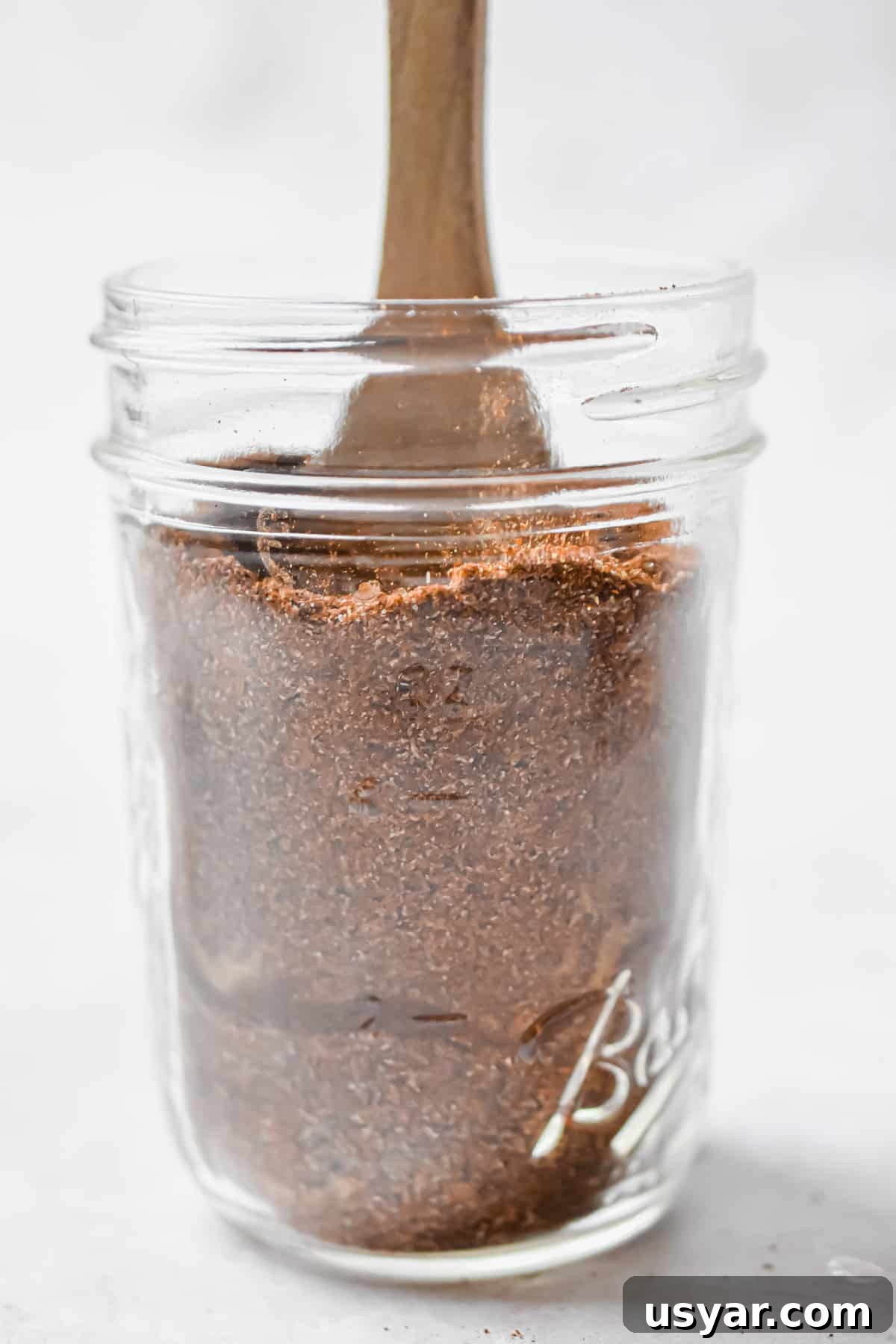 Mason jar filled with no salt taco seasoning