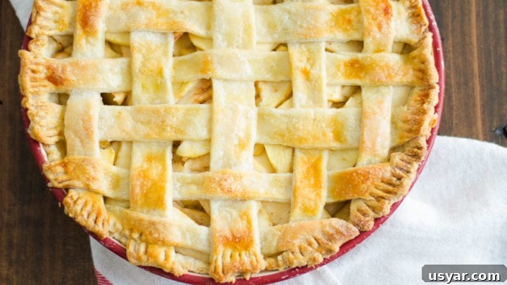 Homemade apple Pie with buttermilk crust and ginger, orange bitters, apple filling