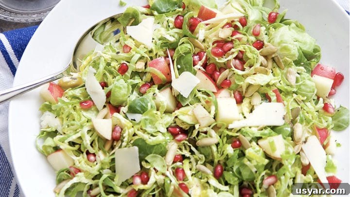 Image for Shaved Brussels Sprout, Apple, and Pomegranate Slaw