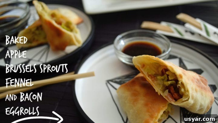 Image for Baked Apple, Brussels Sprouts, Fennel, and Bacon Eggrolls