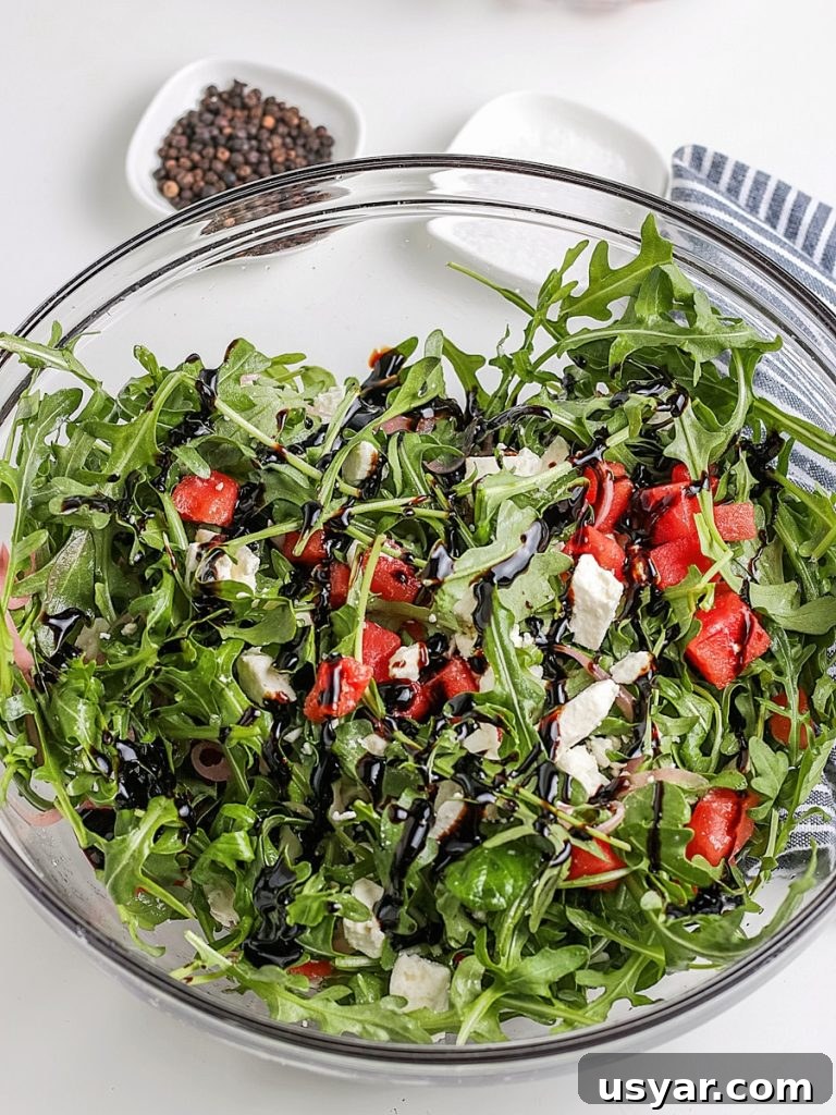 balsamic glaze on salad