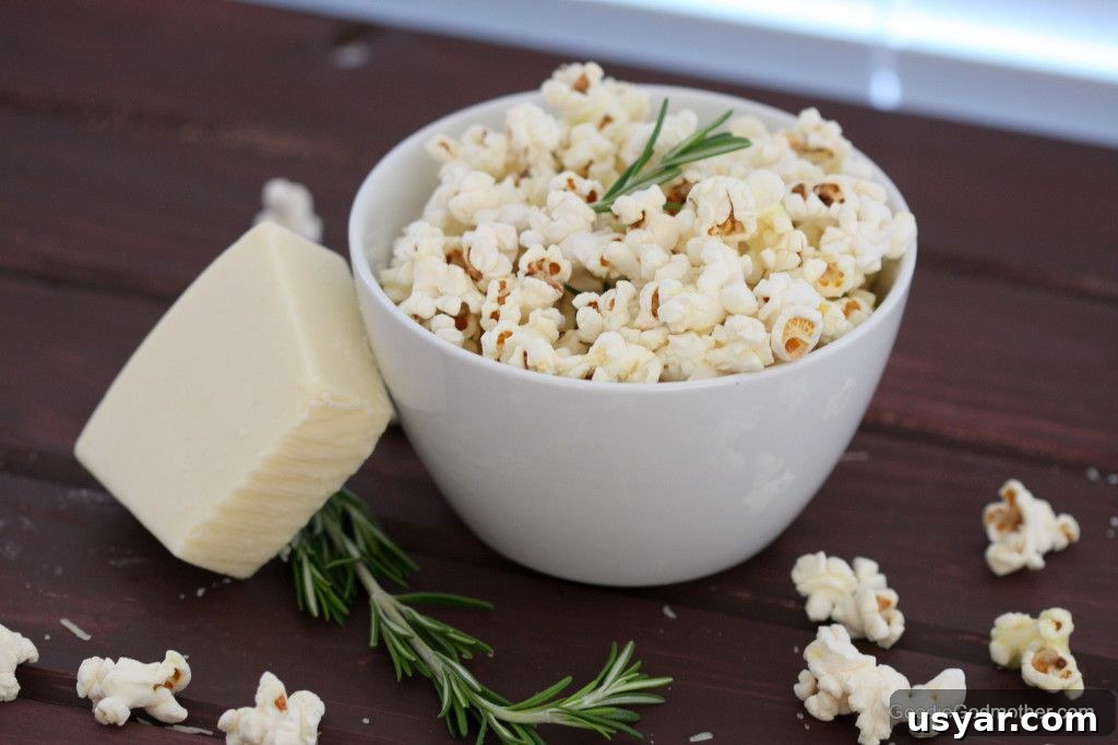 Rosemary Asiago Popcorn Recipe 2 Rosemary Asiago Popcorn Recipe