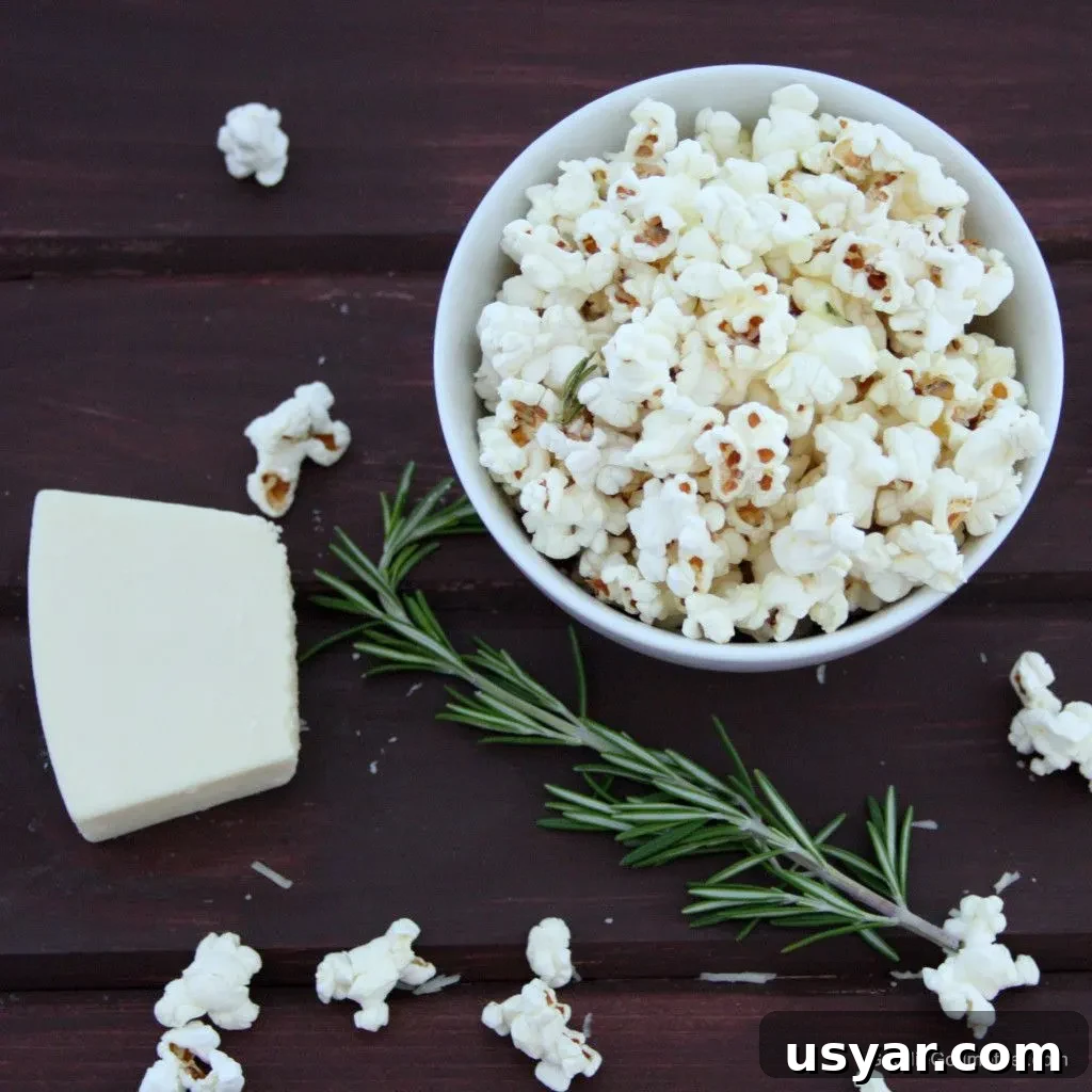 Rosemary Asiago Popcorn Recipe 3 Rosemary Asiago Popcorn