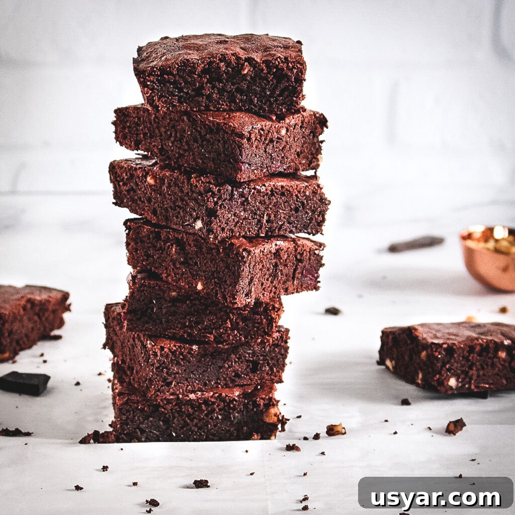 Fudgy Double Chocolate Zucchini Beet Brownies 3 Fudgy chocolate zucchini and beet brownies