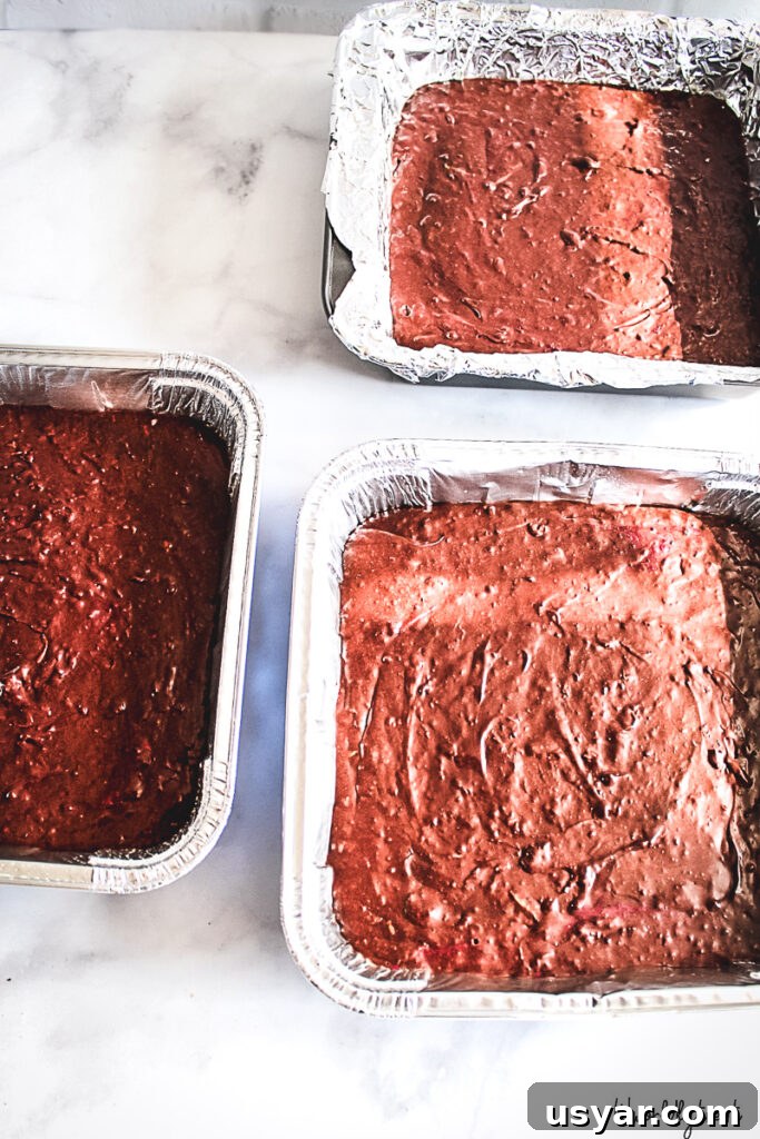 Fudgy Double Chocolate Zucchini Beet Brownies 5 A pan of healthy chocolate zucchini brownies