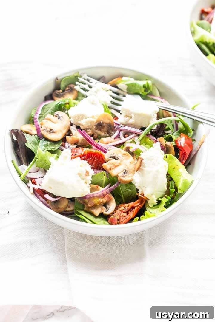 Goat Cheese Salad with Beets and Walnuts 6 This goat cheese salad recipe is a great lunch recipe. You can also serve it as a starter or you can serve as a dinner.