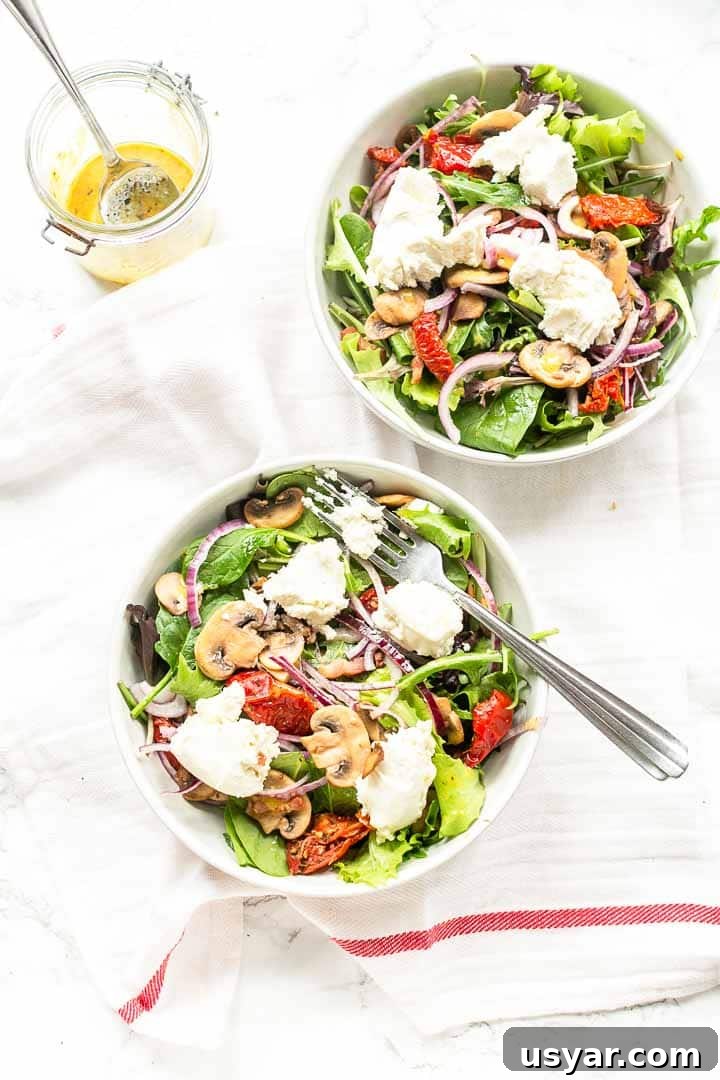 Goat Cheese Salad with Beets and Walnuts 8 This goat cheese salad recipe is a great lunch recipe. You can also serve it as a starter or you can serve as a dinner.