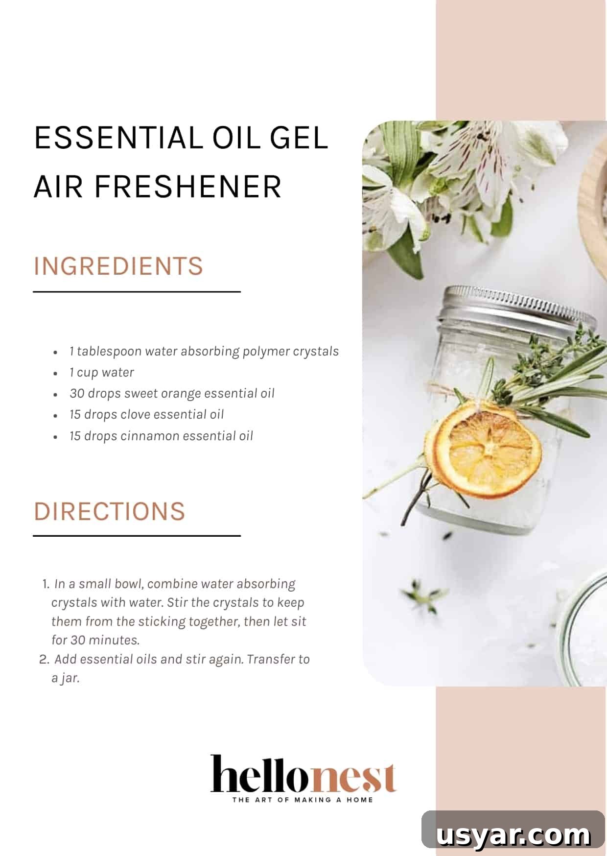 DIY gel air freshener