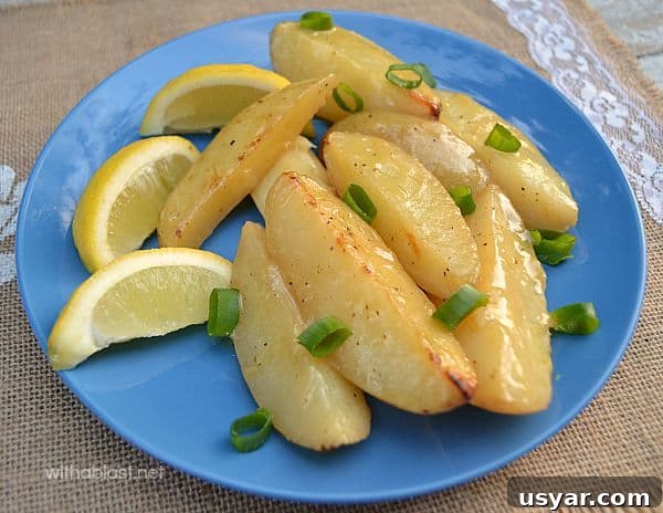 Sticky Lemon Roasted Potatoes 