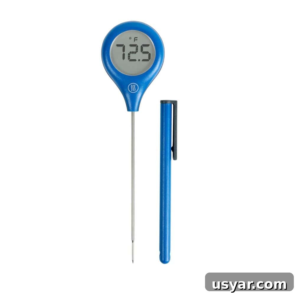 10 Time-Saving Kitchen Tools for Busy Moms 12 Instant-read thermometer on cutting board