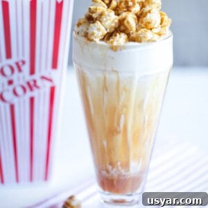 Vanilla Milkshake with Cracker Jack Caramel Popcorn 4 Fourth of july dessert ideas