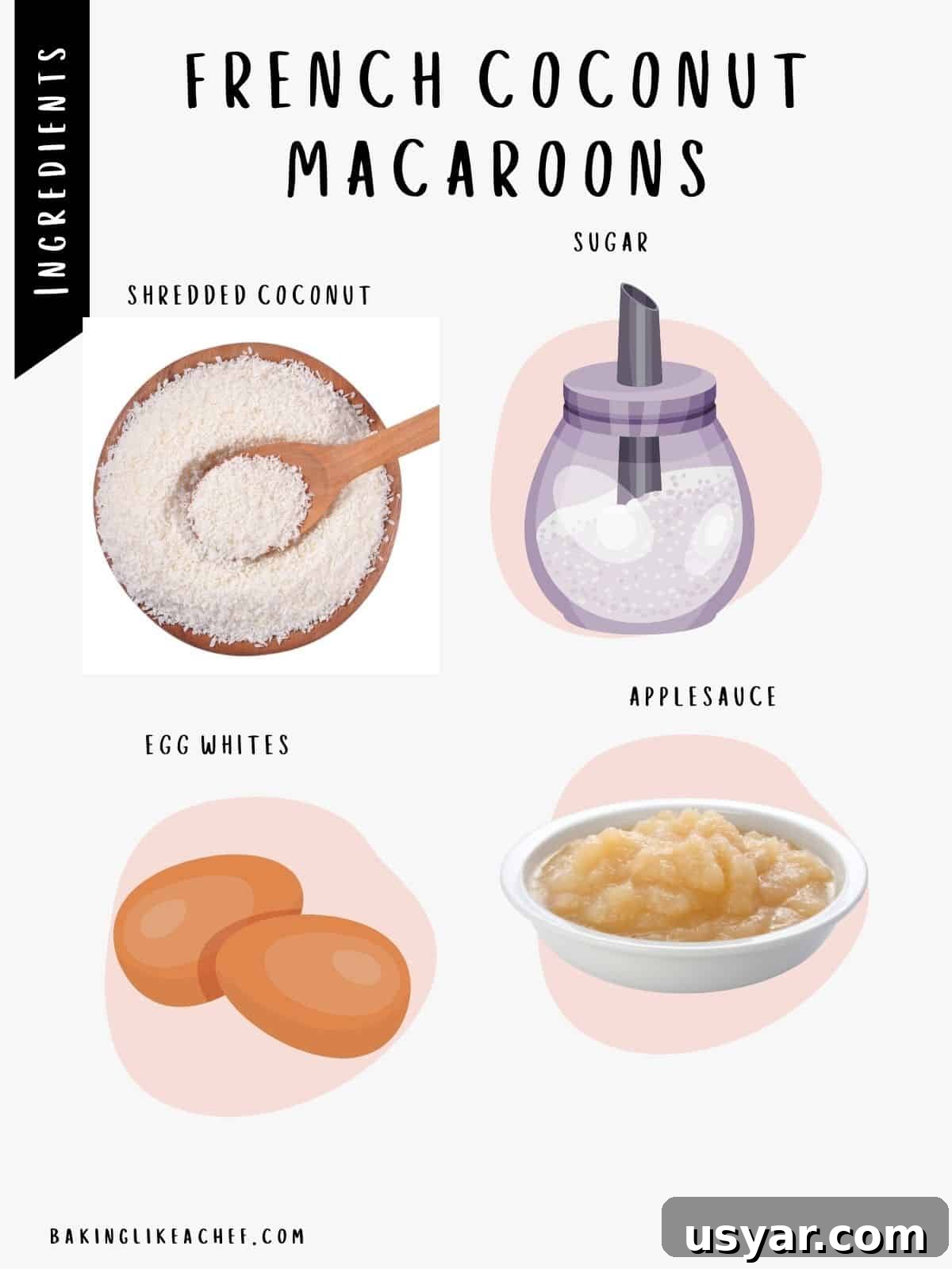 Coconut Macaroons: Congolais vs Rochers Coco 5 Coconut macaroons ingredients in pictures