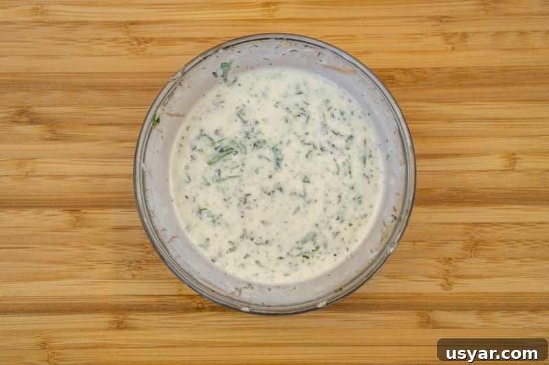 Creamy Cucumber Mint Yogurt Salad - No Dill 5 Making the dressing
