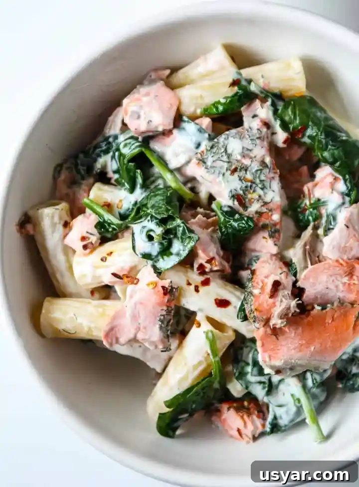 51 Dinner Ideas for Tonight: Quick, Delicious Recipes 22 Spinach Salmon Pasta