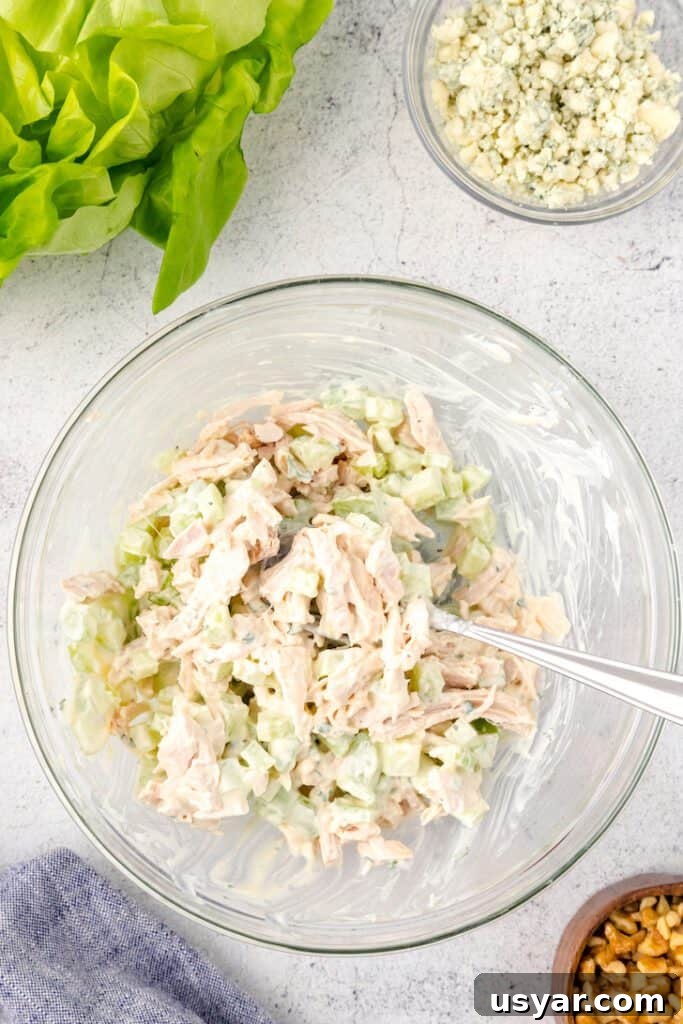 Keto Chicken Salad: Creamy Low-Carb Recipe 2 keto chicken salad in a bowl