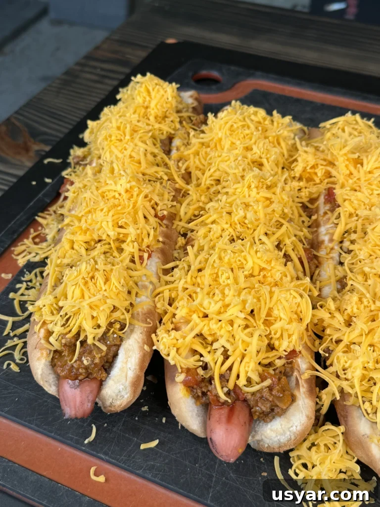 Homemade Chili Cheese Coneys Recipe 8 finished homemade chili cheese coney